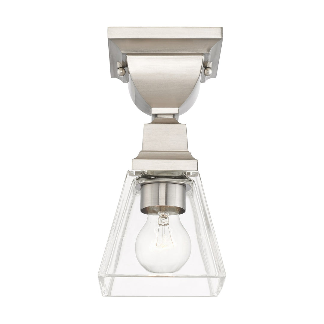 1 Light Brushed Nickel Ceiling Mount
