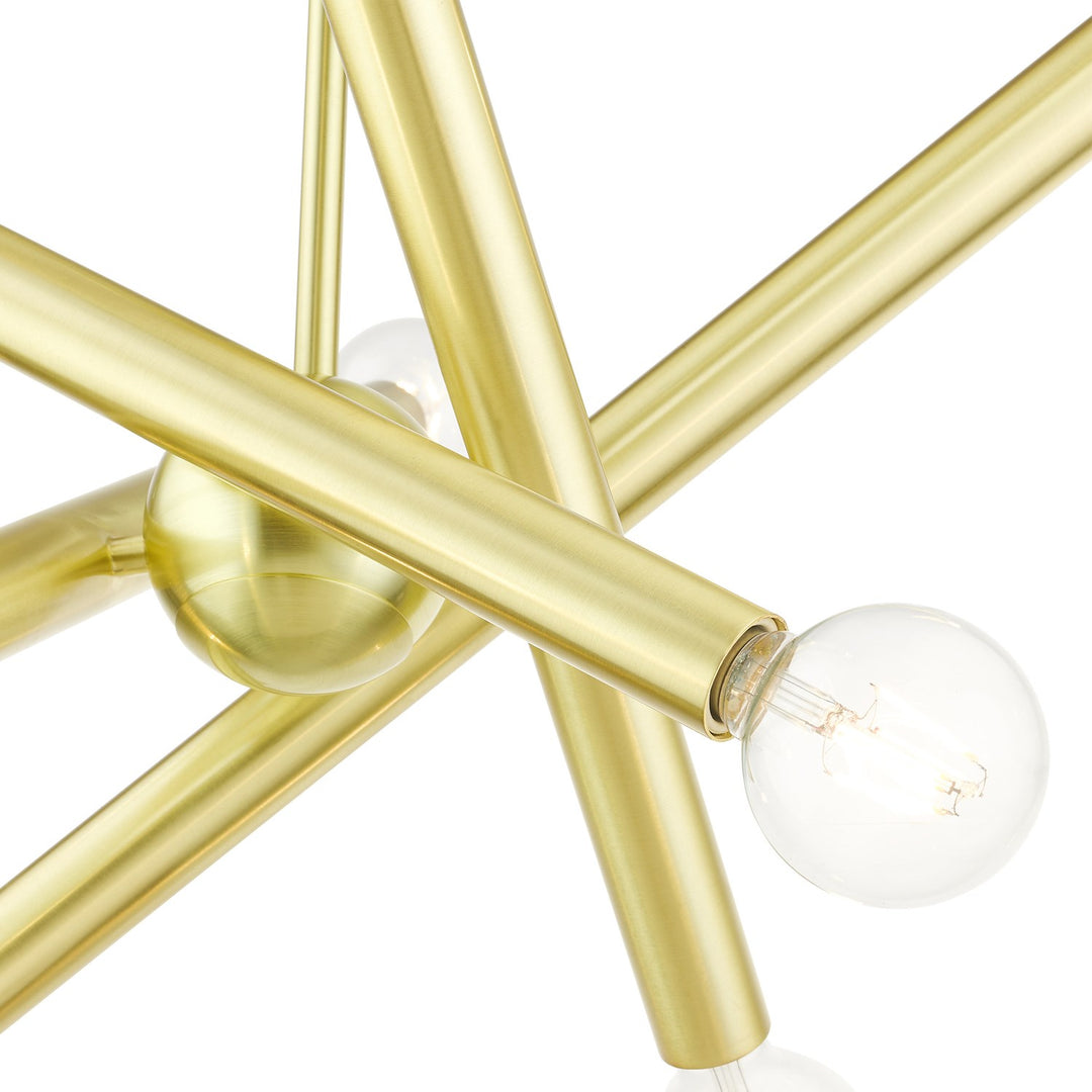 8 Light Satin Brass Chandelier