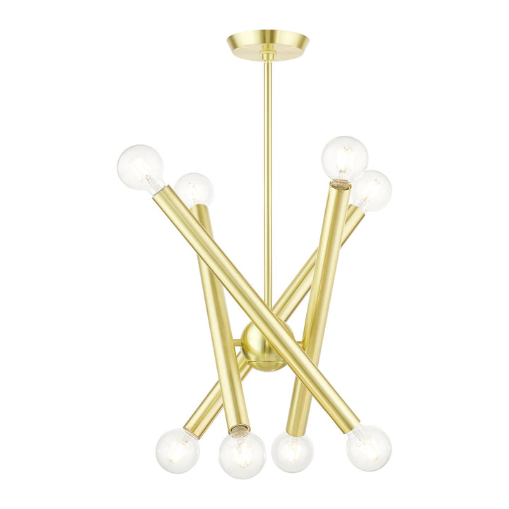 8 Light Satin Brass Chandelier