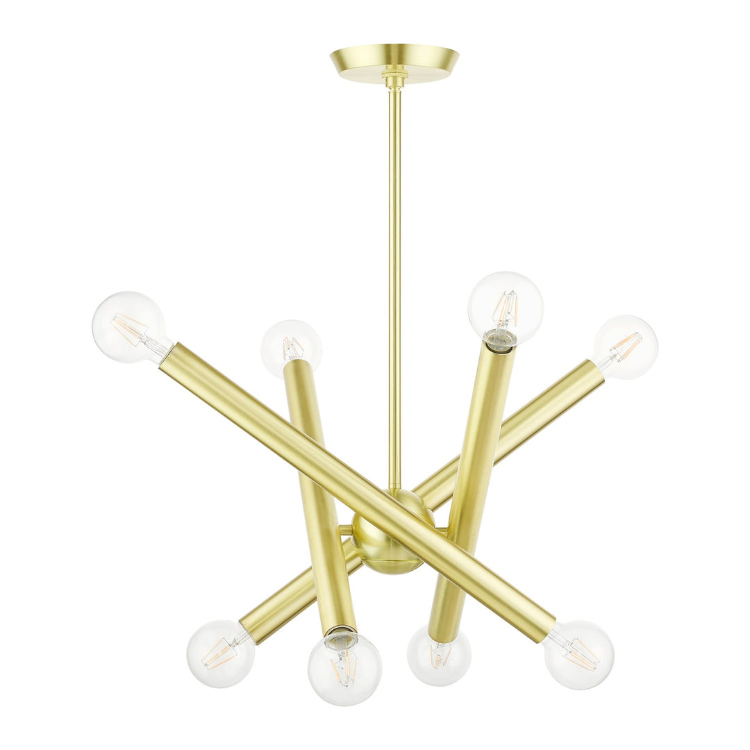 8 Light Satin Brass Chandelier