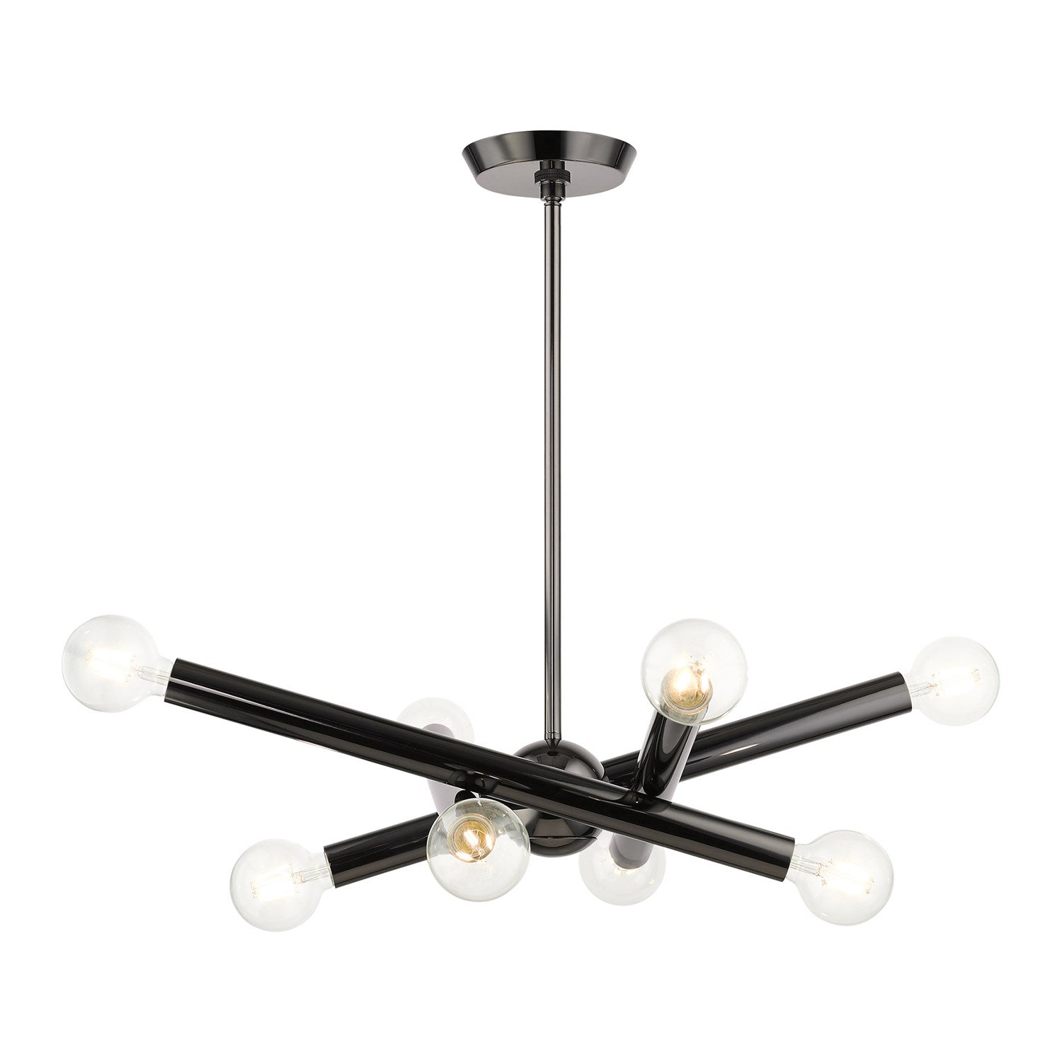 8 Light Black Chrome Chandelier
