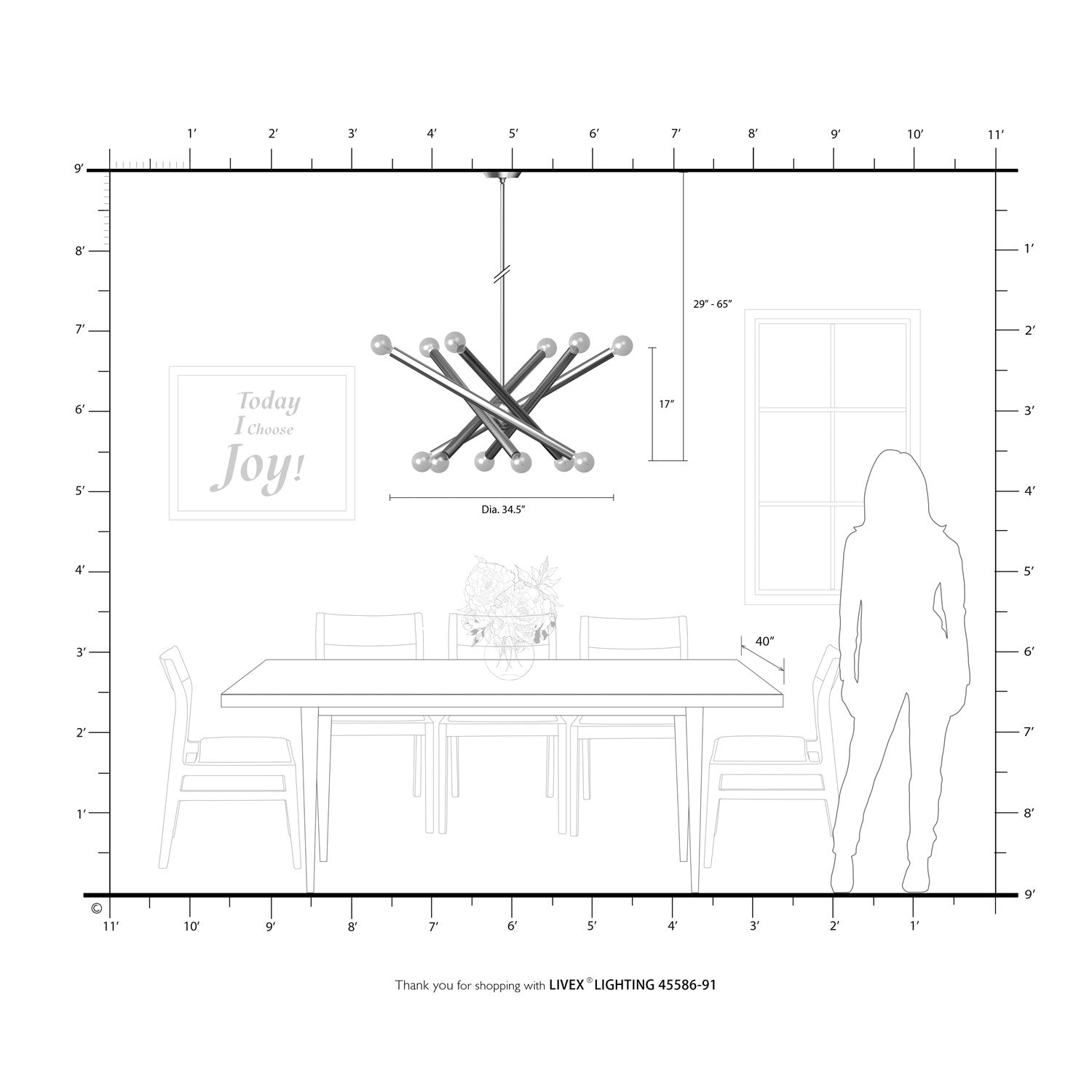 12 Light Brushed Nickel Chandelier