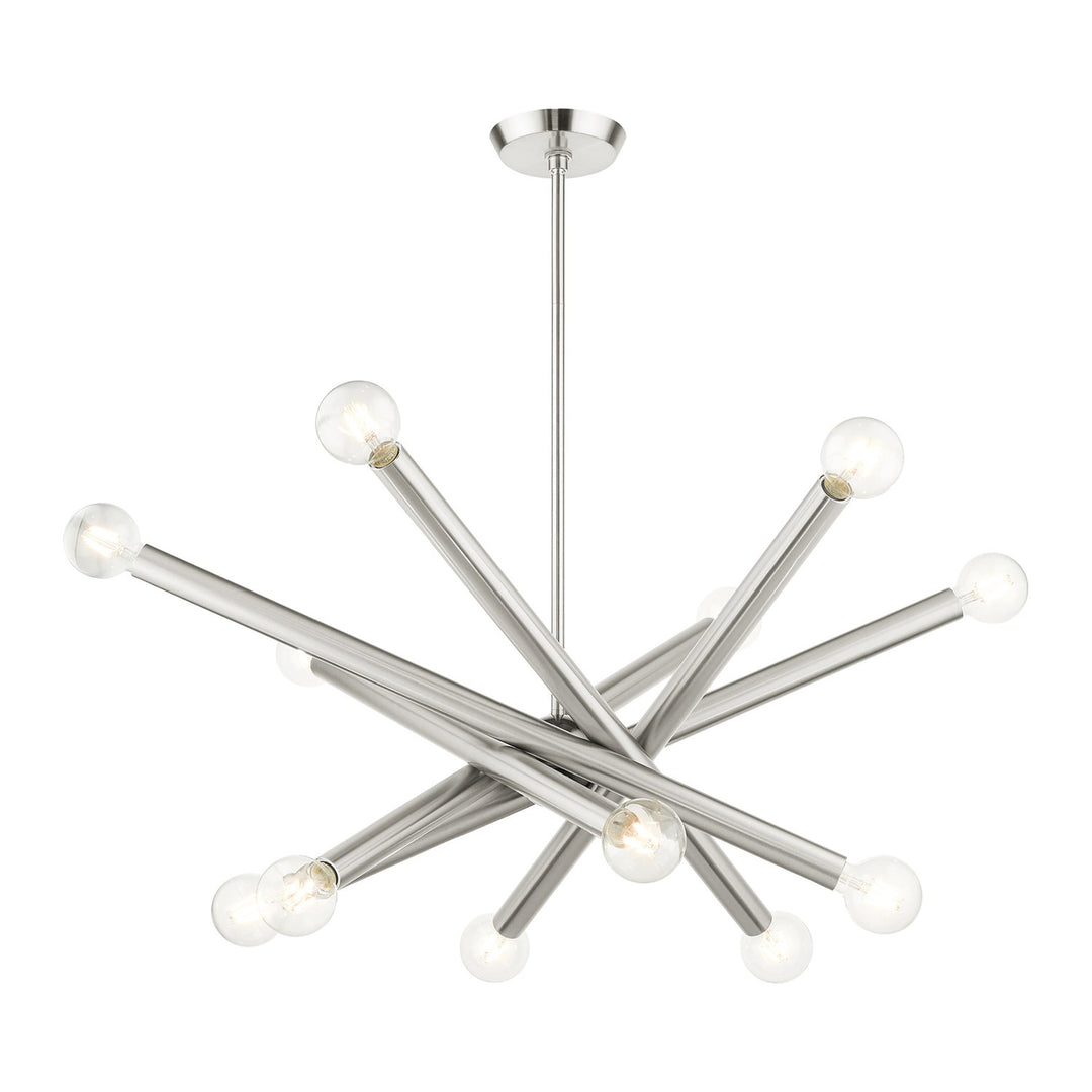 12 Light Brushed Nickel Chandelier