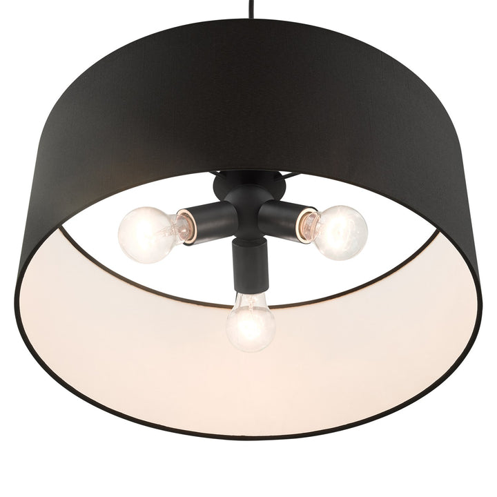 3 Light Black Pendant