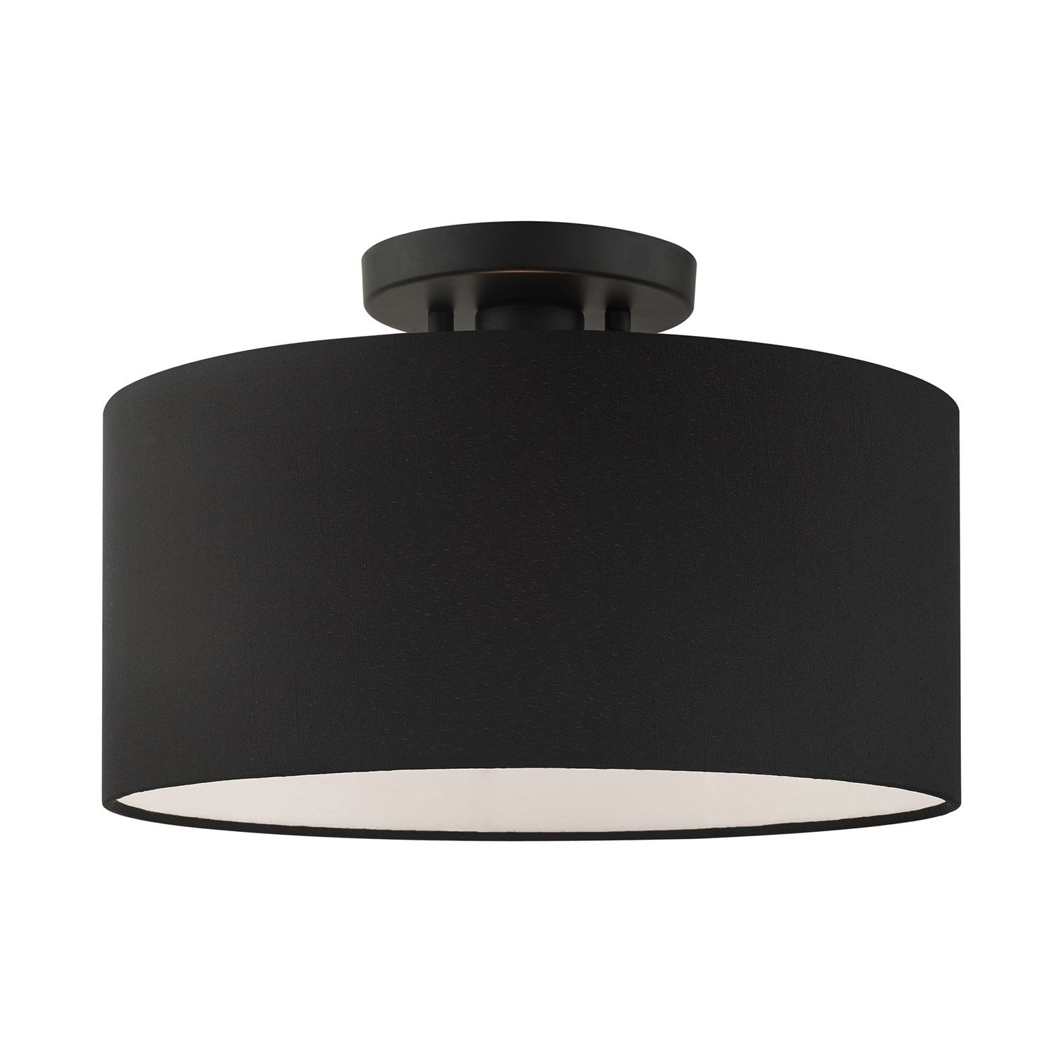 1 Light Black Semi Flush by Livex Lighting