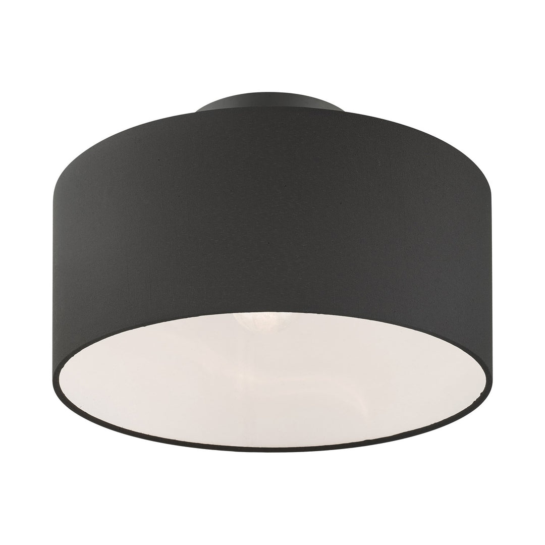 1 Light Black Semi Flush