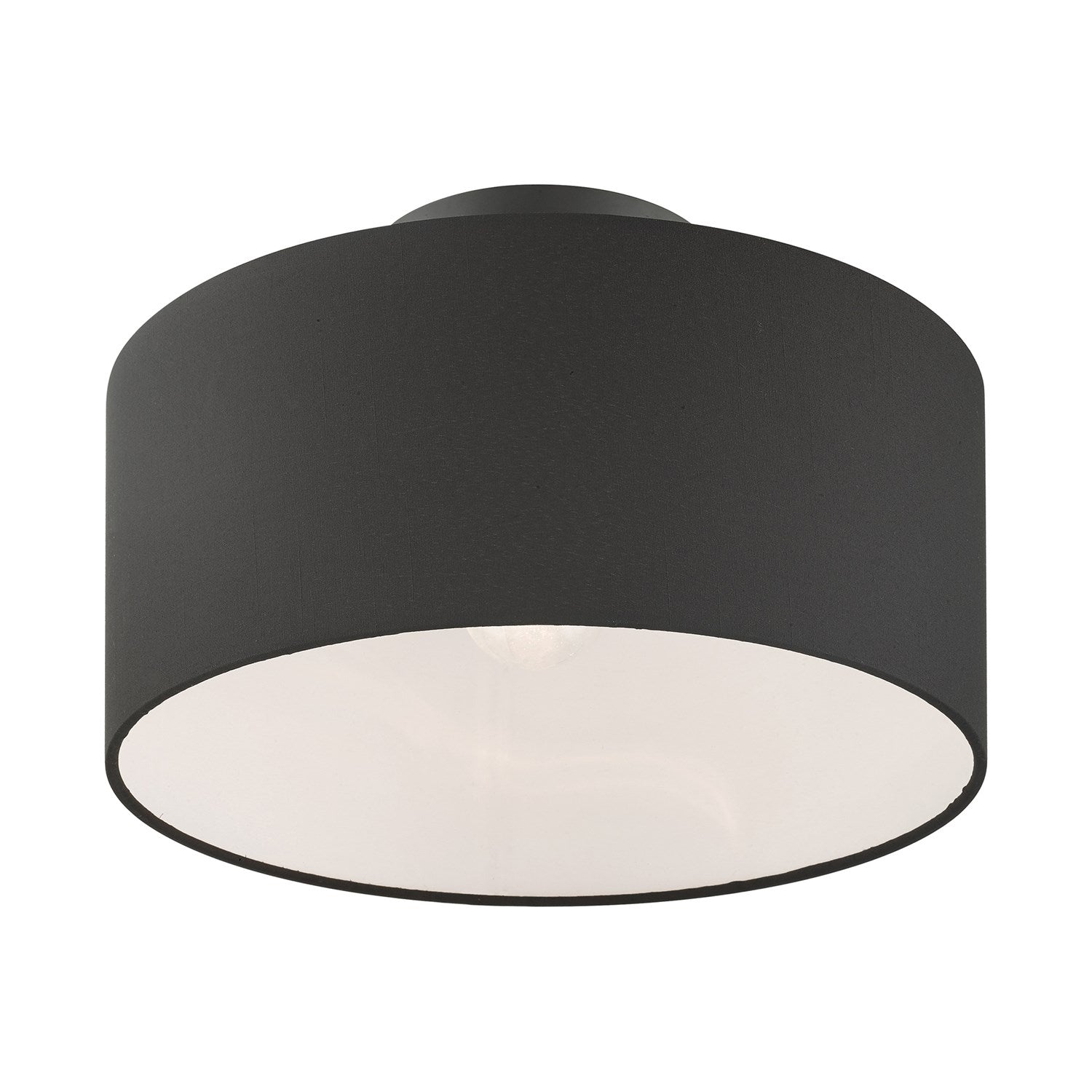 1 Light Black Semi Flush