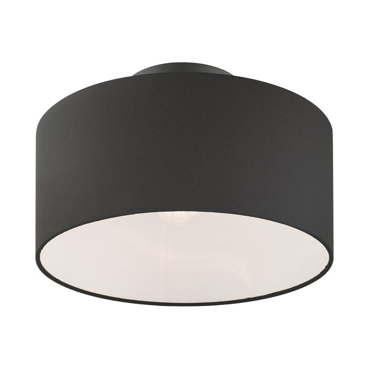 1 Light Black Semi Flush