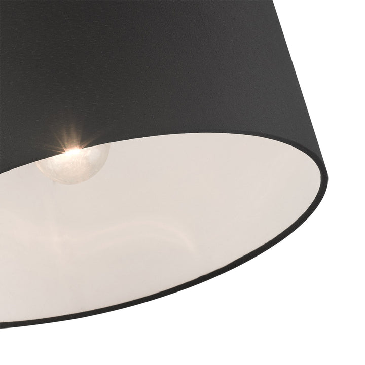 1 Light Black Semi Flush