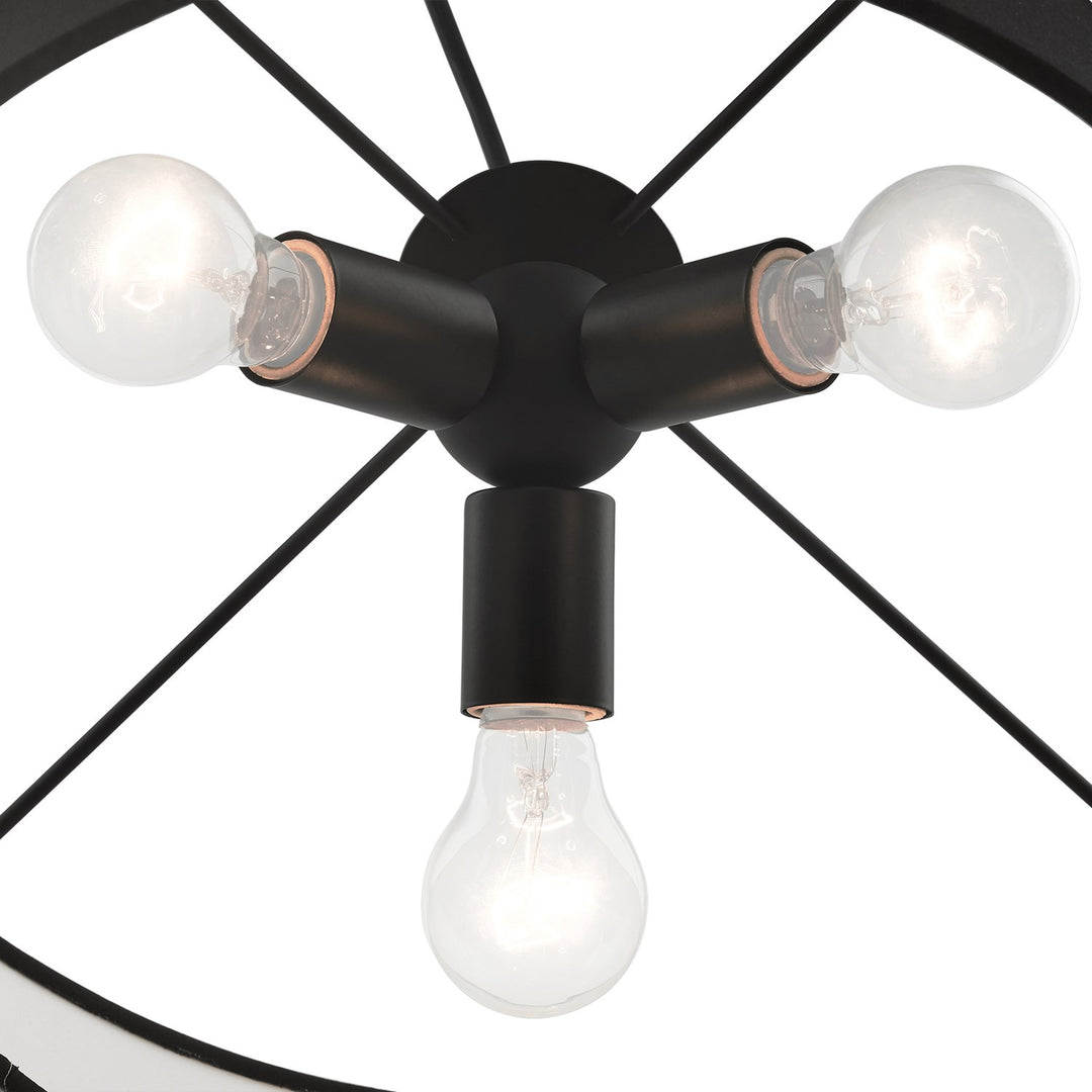 3 Light Black Pendant