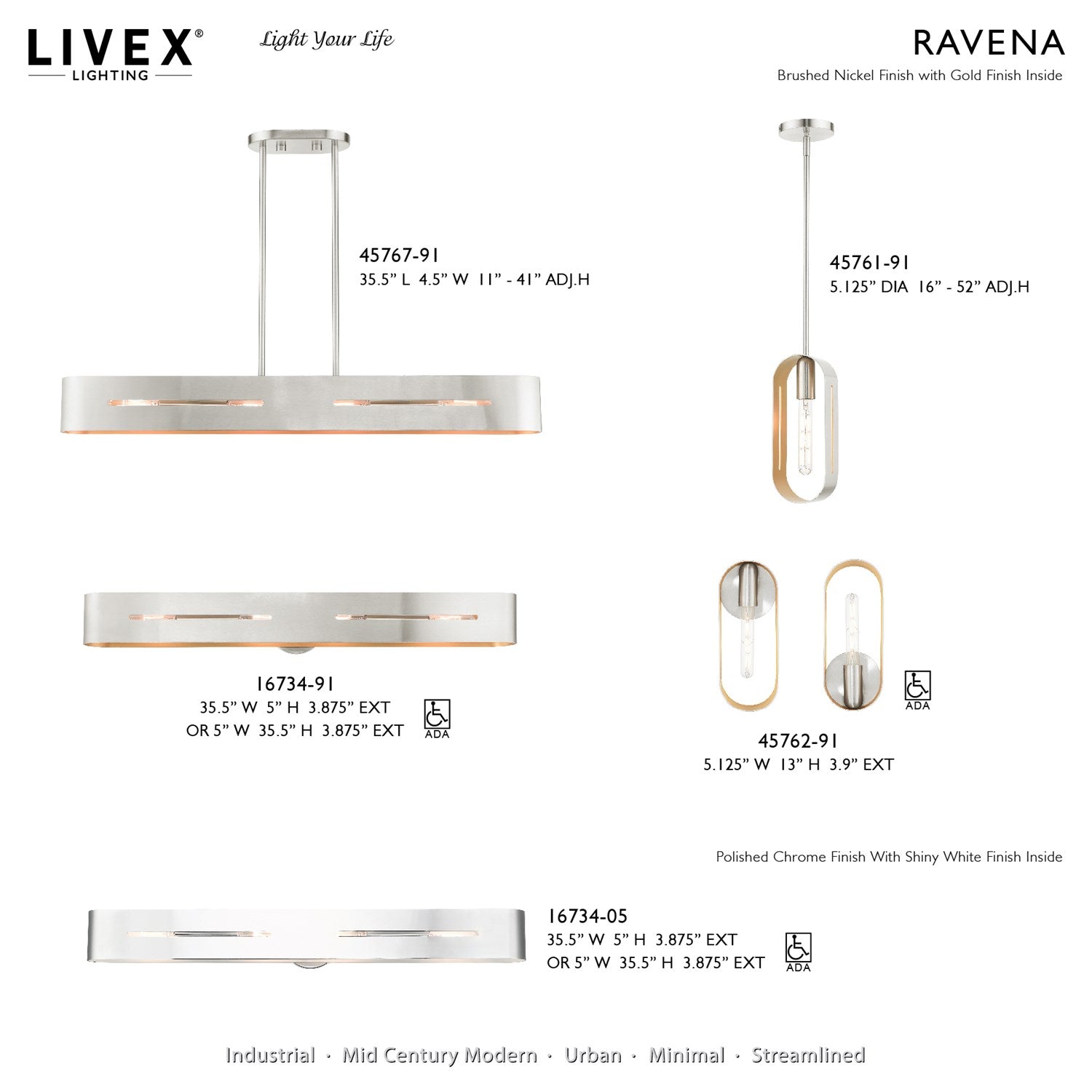 1 Light Brushed Nickel Pendant