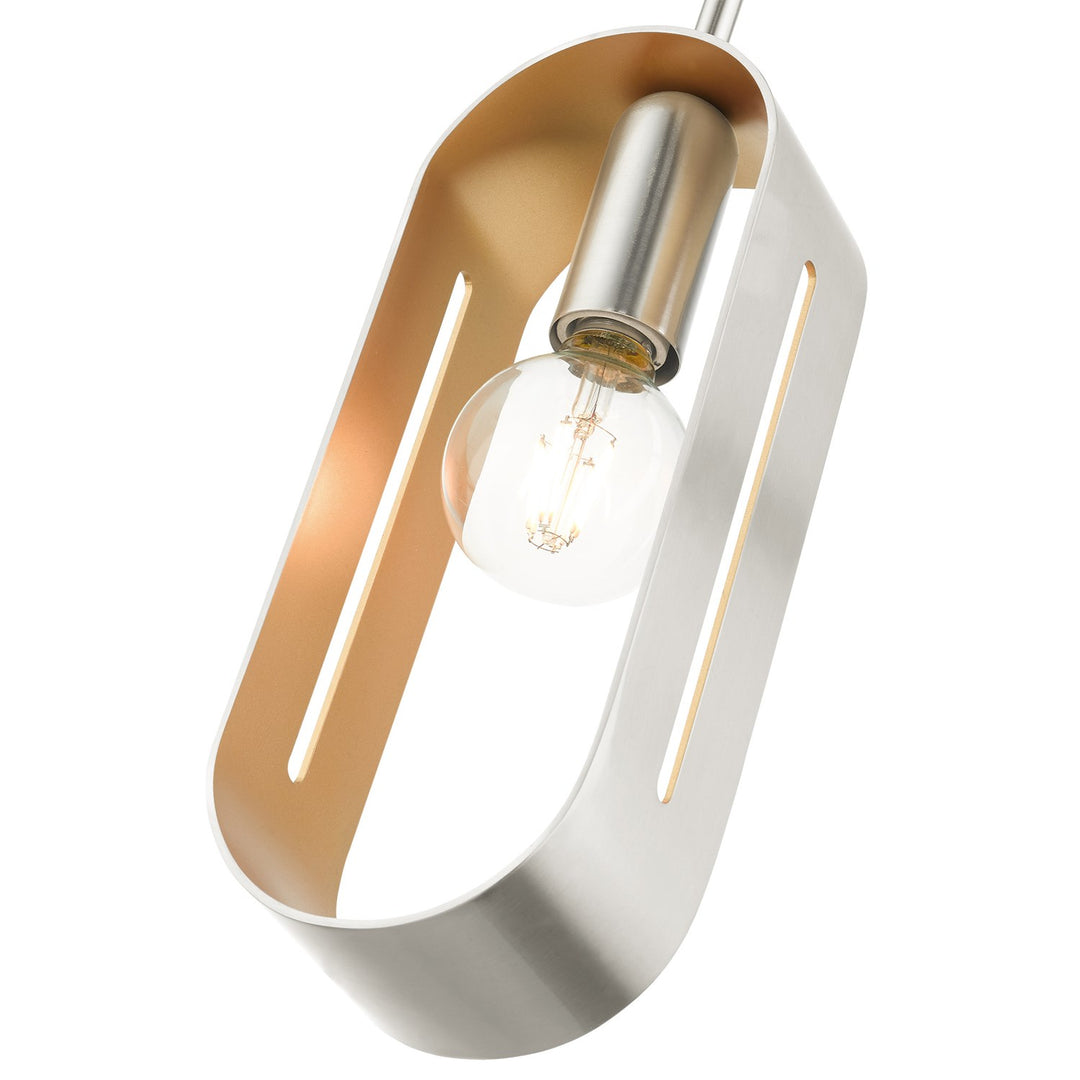 1 Light Brushed Nickel Pendant