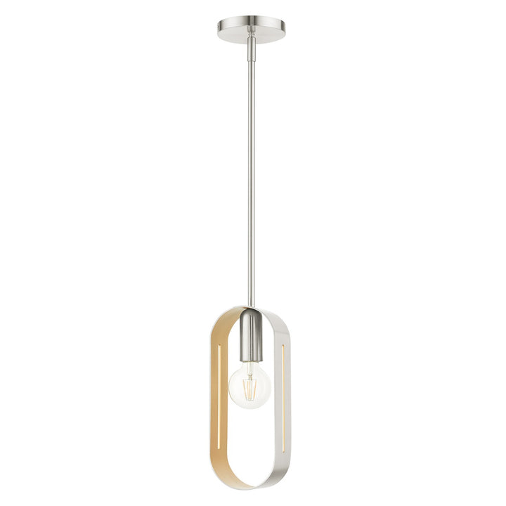 1 Light Brushed Nickel Pendant