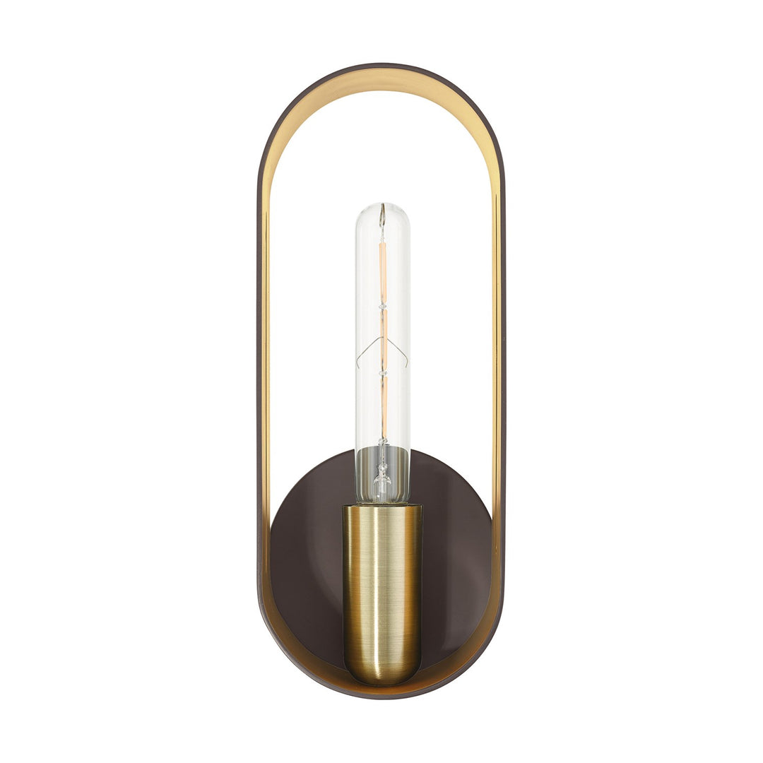 1 Light Bronze With Antique Brass Accents Ada Single Sconce