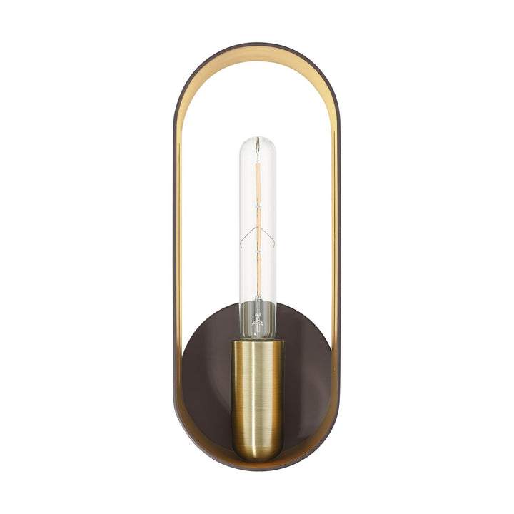 1 Light Bronze With Antique Brass Accents Ada Single Sconce