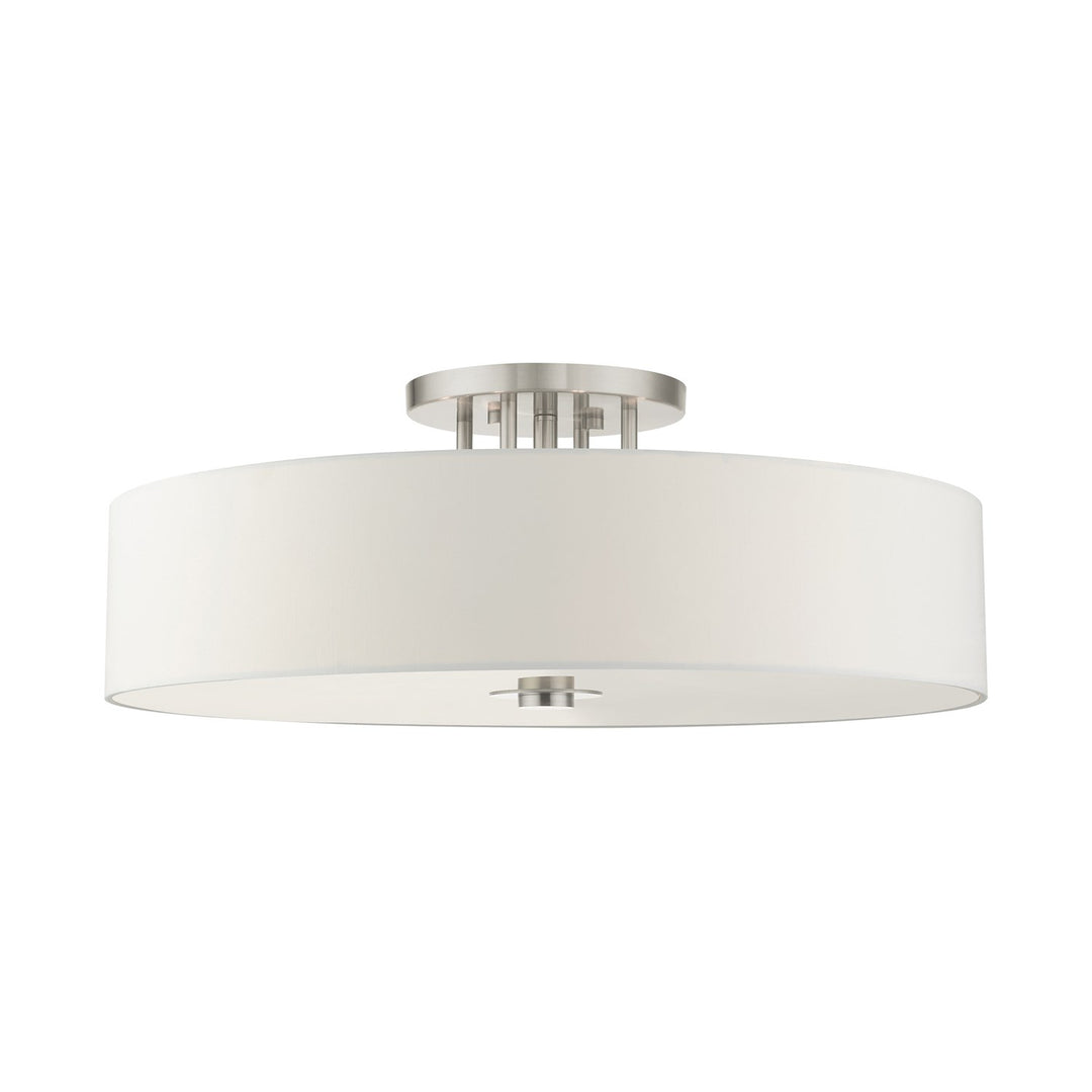 6 Light Brushed Nickel Semi Flush by Livex Lighting