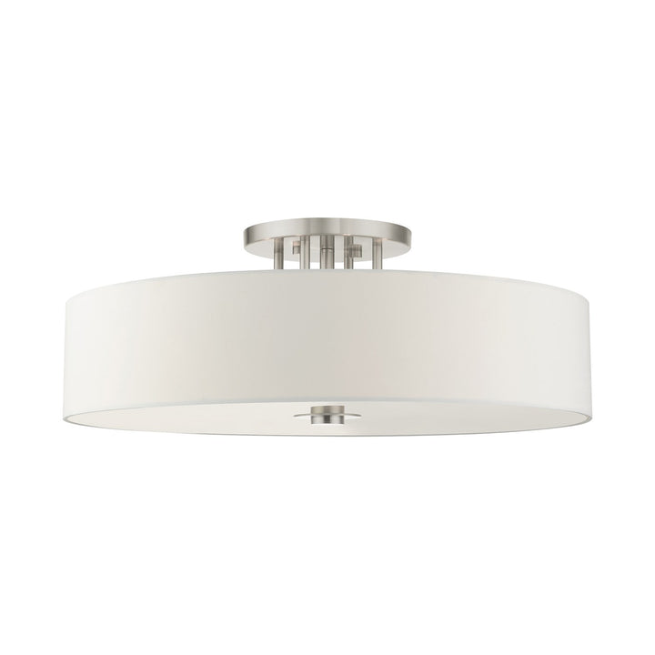 6 Light Brushed Nickel Semi Flush by Livex Lighting
