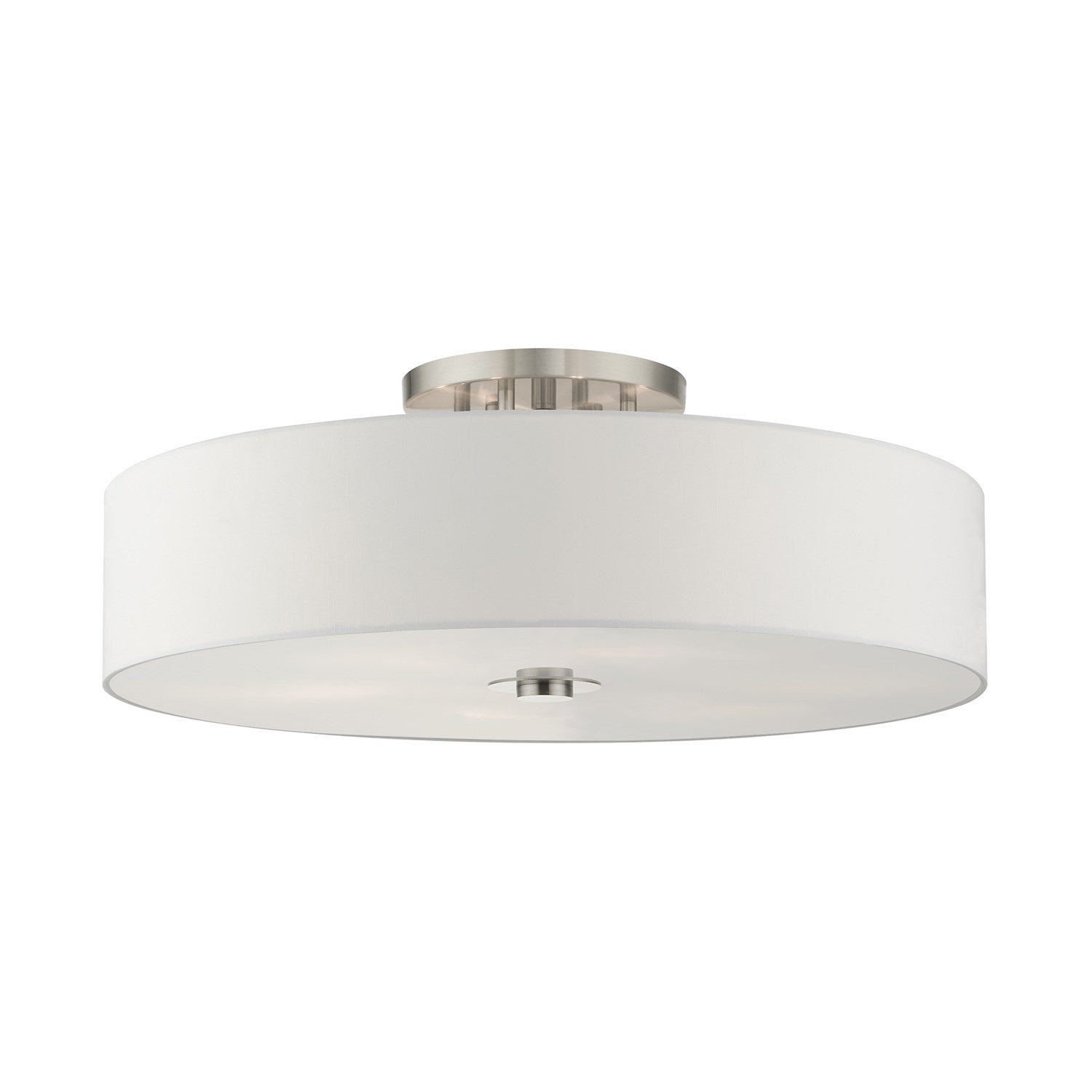 6 Light Brushed Nickel Semi Flush