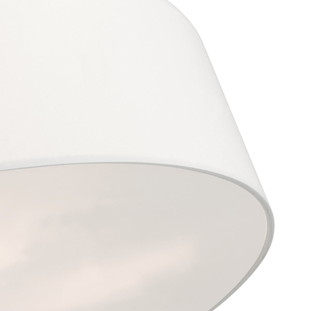 6 Light Brushed Nickel Semi Flush