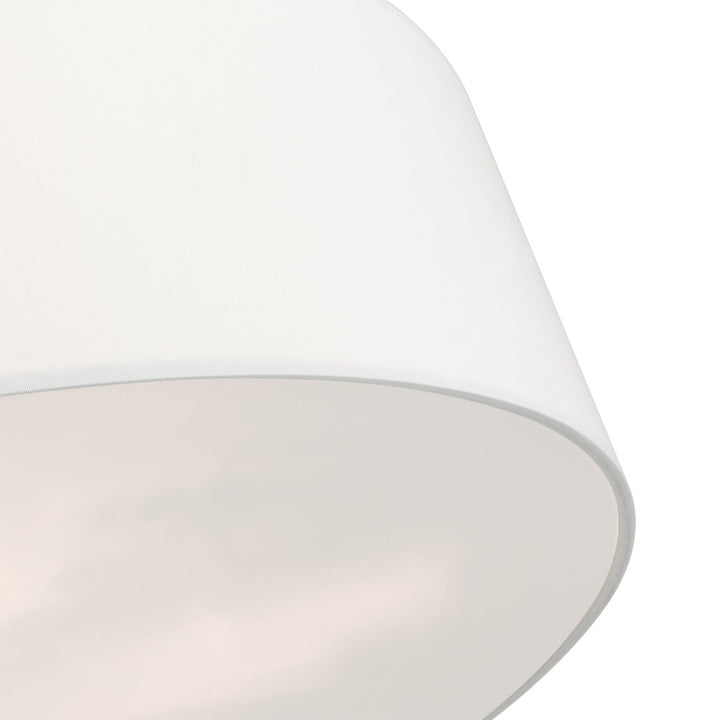6 Light Brushed Nickel Semi Flush