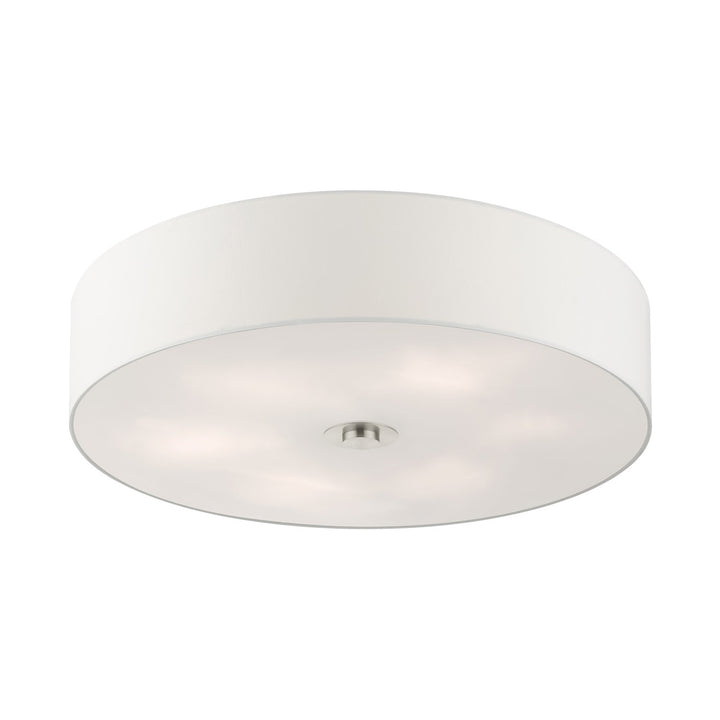 6 Light Brushed Nickel Semi Flush