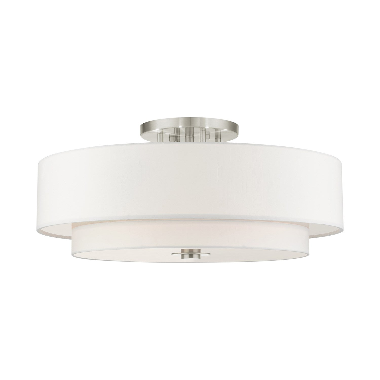 6 Light Brushed Nickel Semi Flush by Livex Lighting