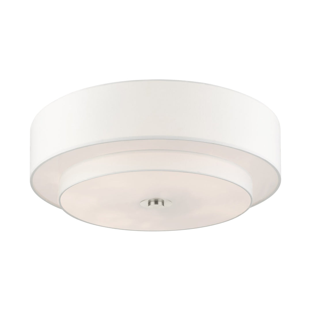 6 Light Brushed Nickel Semi Flush