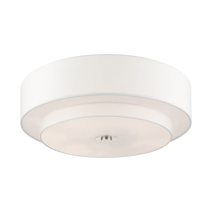 6 Light Brushed Nickel Semi Flush