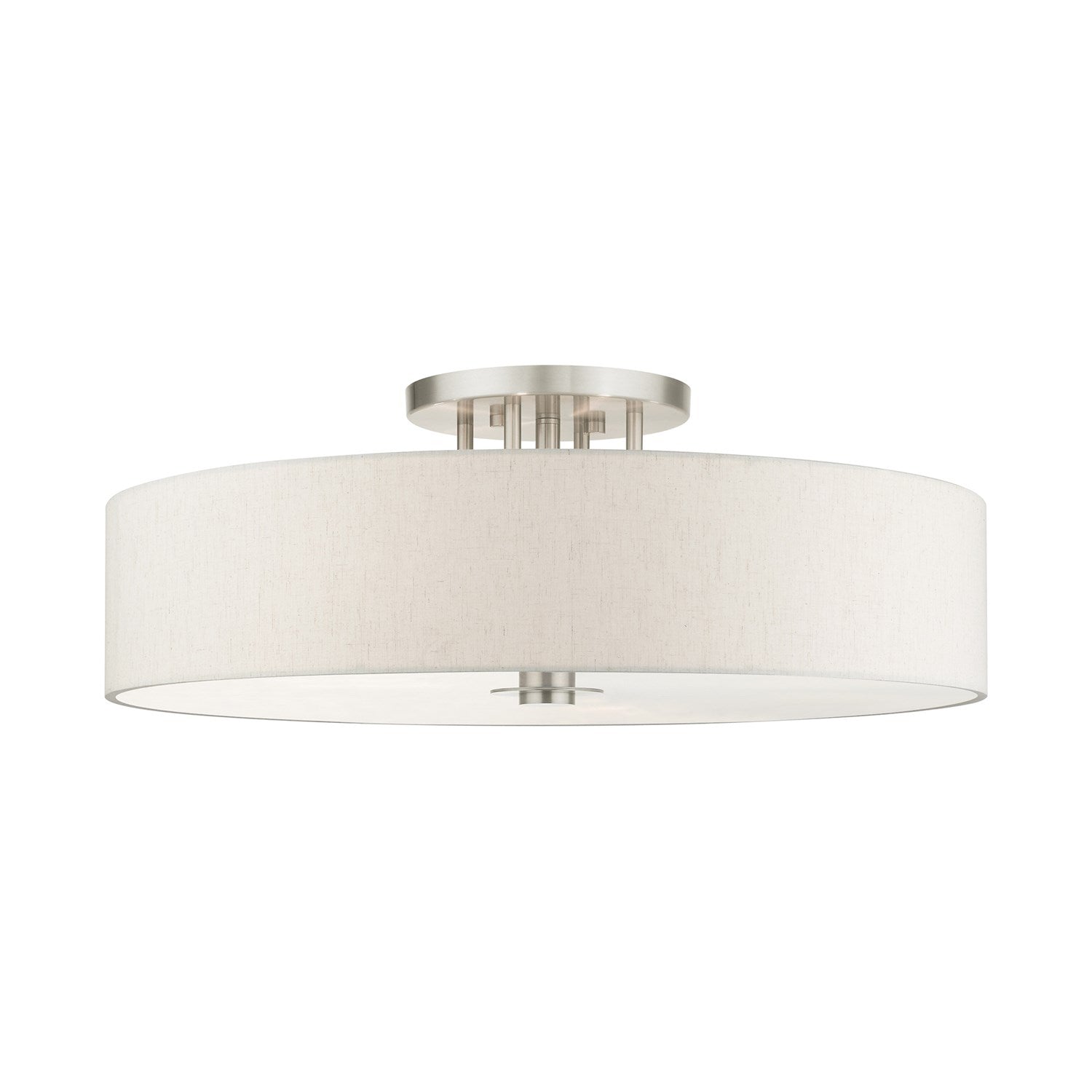 6 Light Brushed Nickel Semi Flush by Livex Lighting