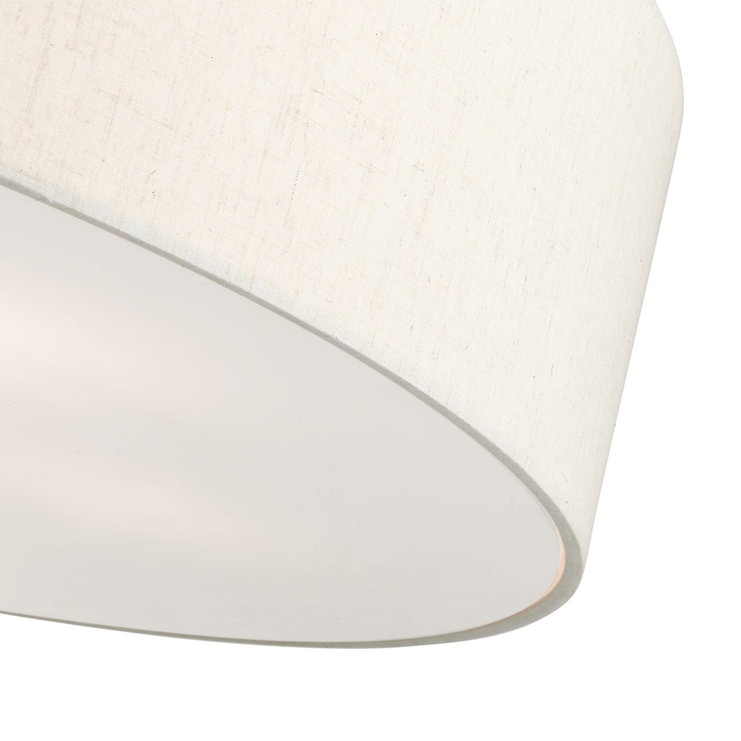 6 Light Brushed Nickel Semi Flush