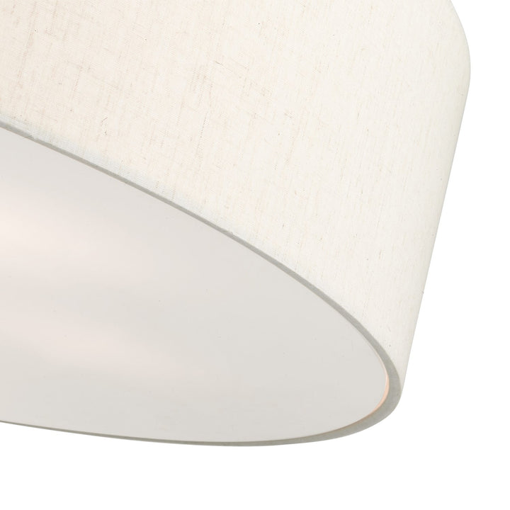 6 Light Brushed Nickel Semi Flush