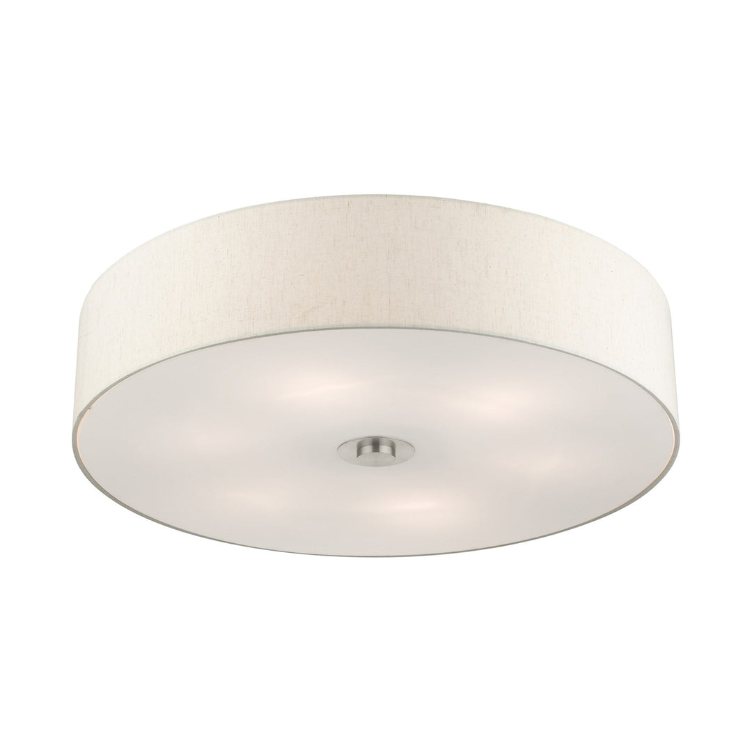 6 Light Brushed Nickel Semi Flush