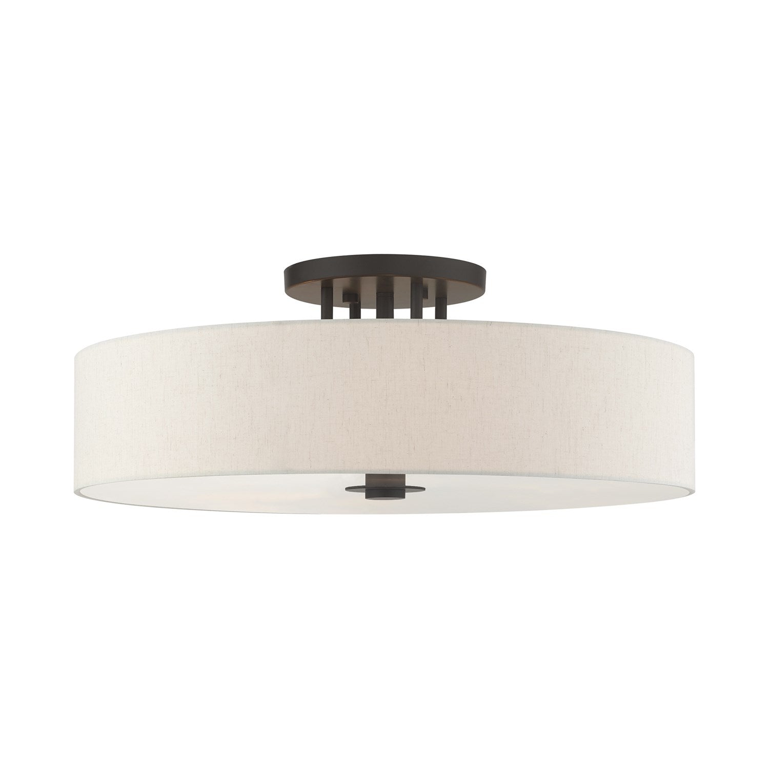 6 Light English Bronze Semi Flush by Livex Lighting