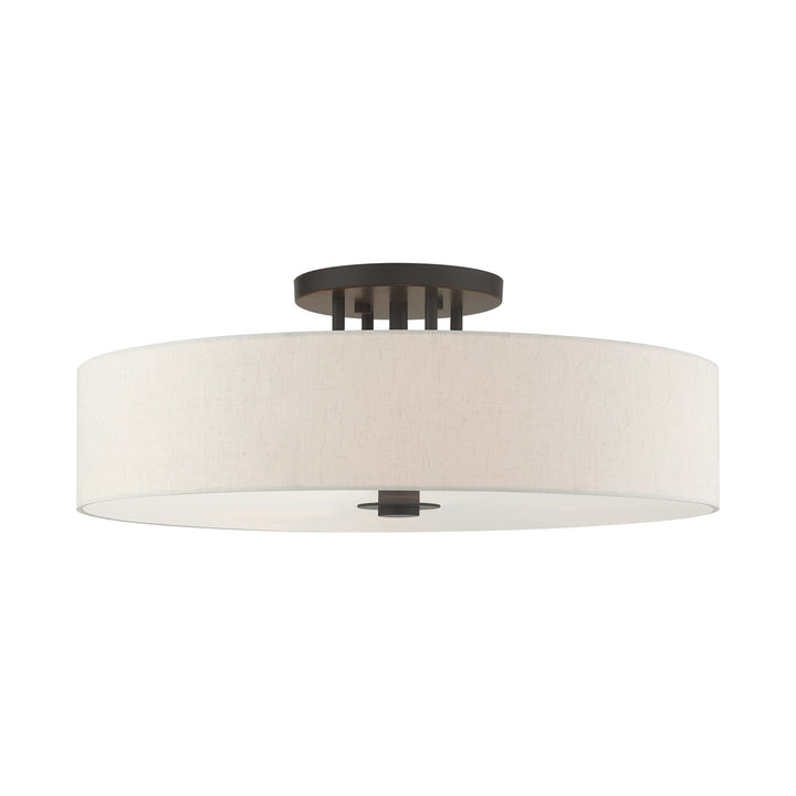 6 Light English Bronze Semi Flush by Livex Lighting