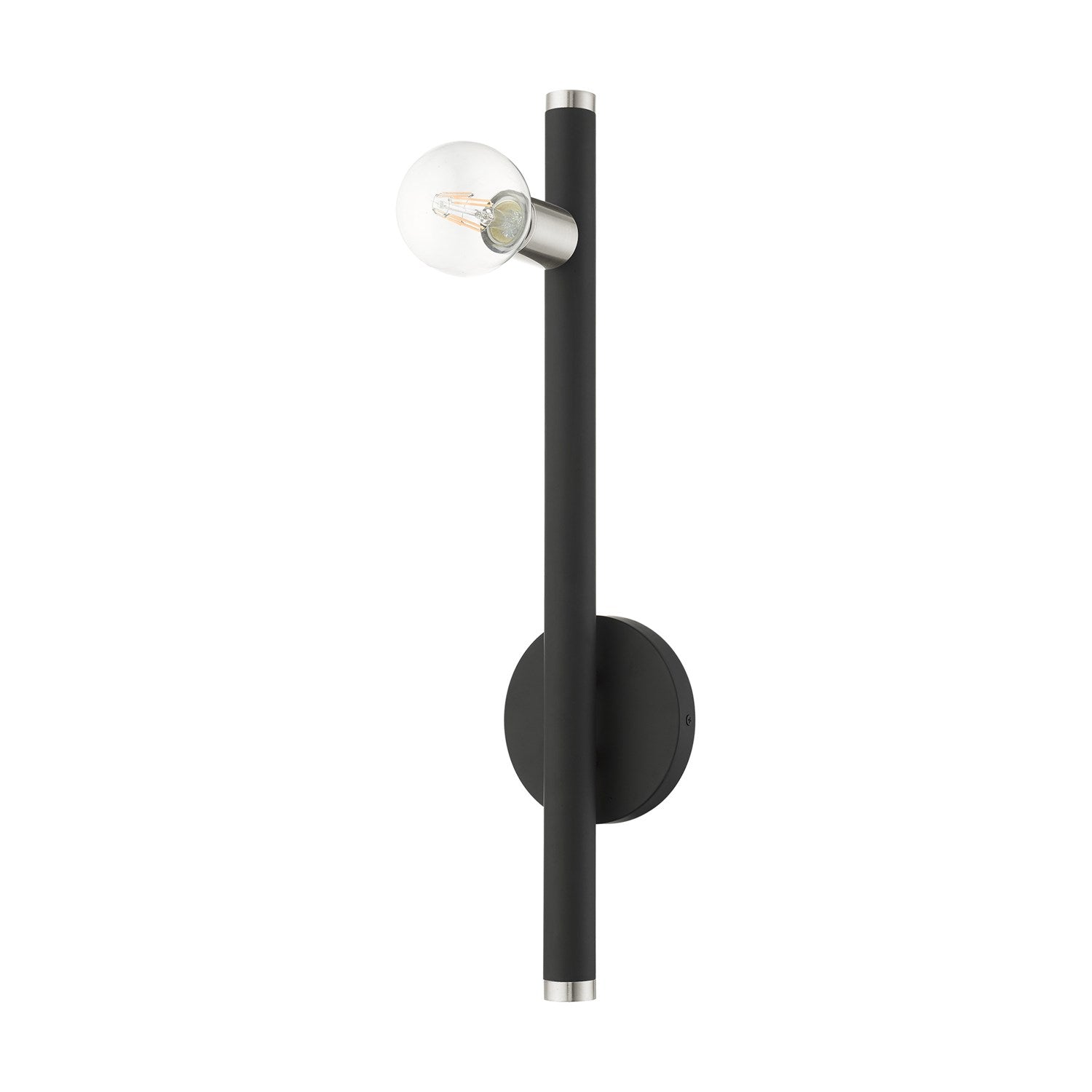 1 Light Black Wall Sconce