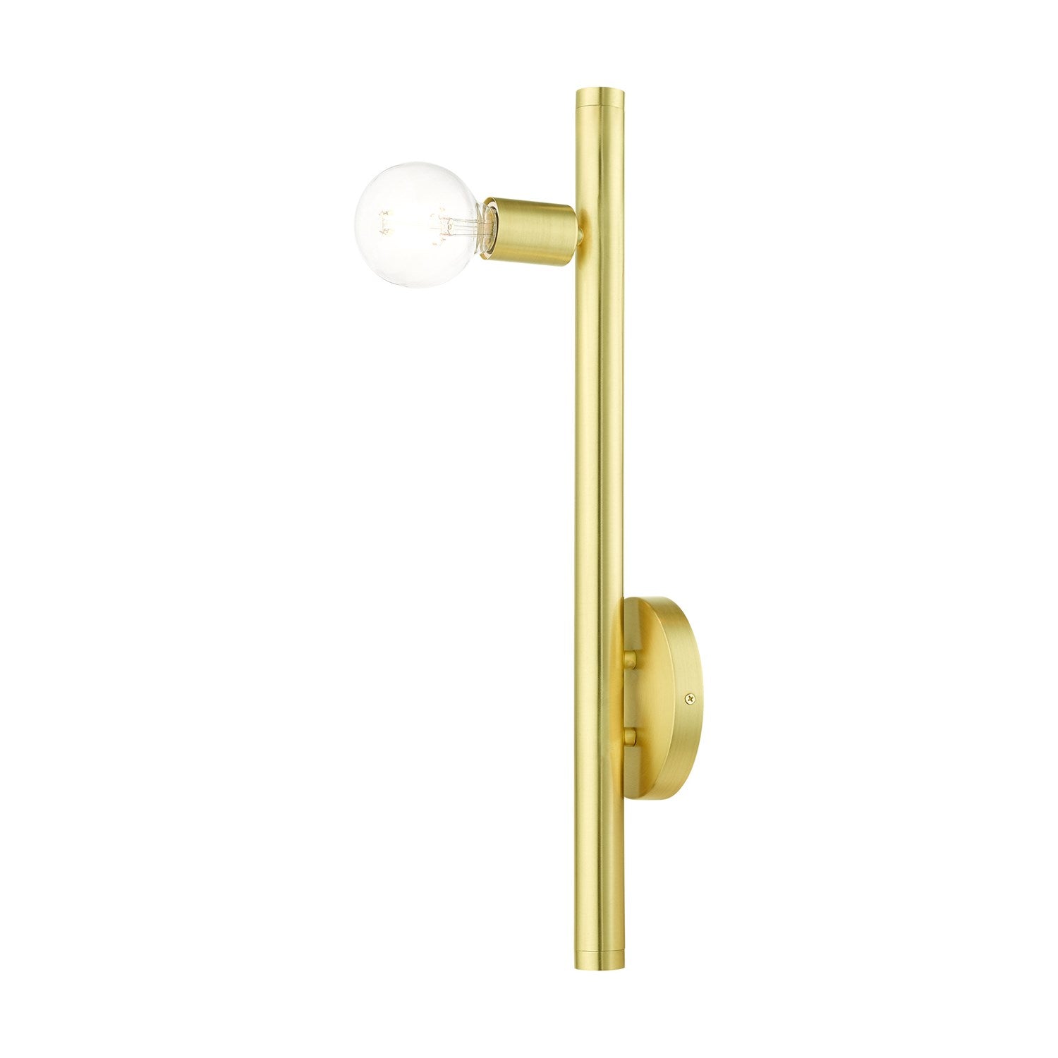 1 Light Satin Brass Wall Sconce
