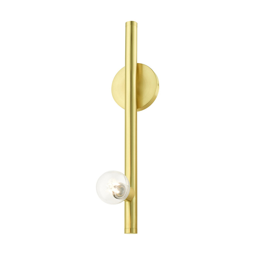1 Light Satin Brass Wall Sconce