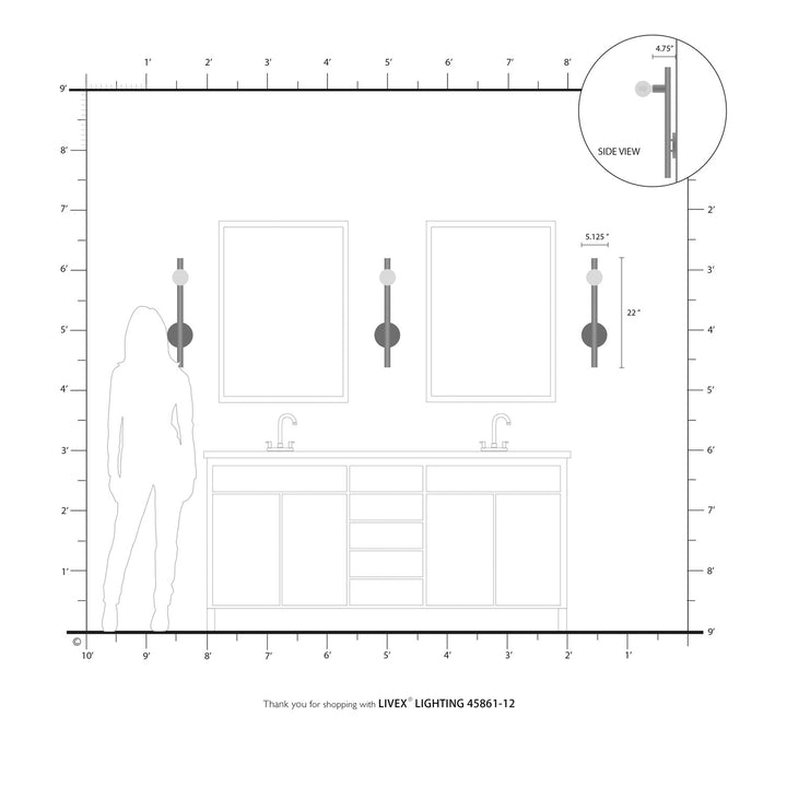 1 Light Satin Brass Wall Sconce