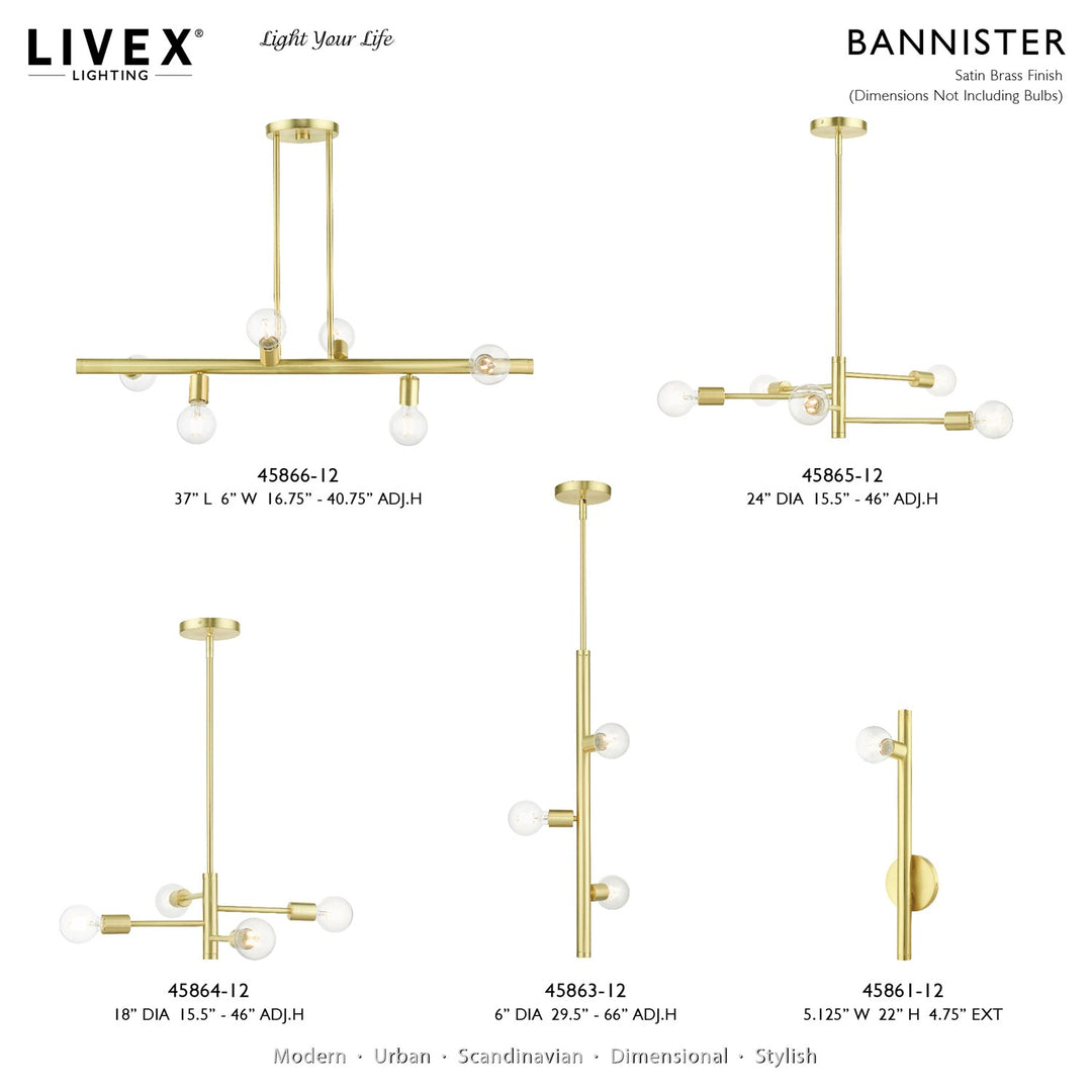 1 Light Satin Brass Wall Sconce
