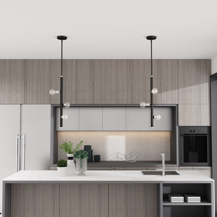 3 Light Black Pendant