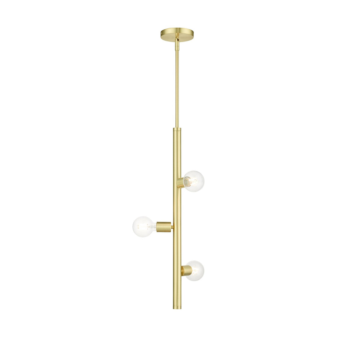 3 Light Satin Brass Pendant by Livex Lighting