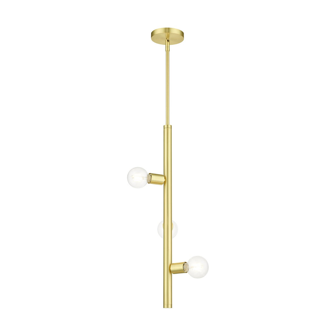 3 Light Satin Brass Pendant