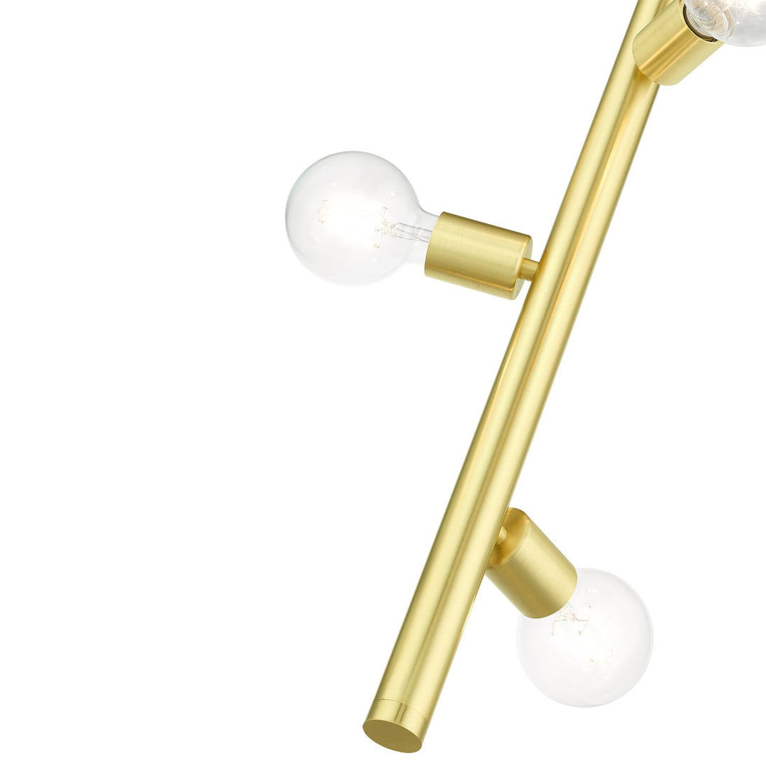 3 Light Satin Brass Pendant
