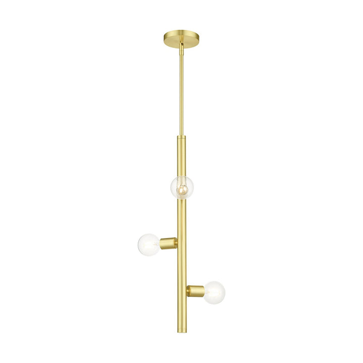 3 Light Satin Brass Pendant
