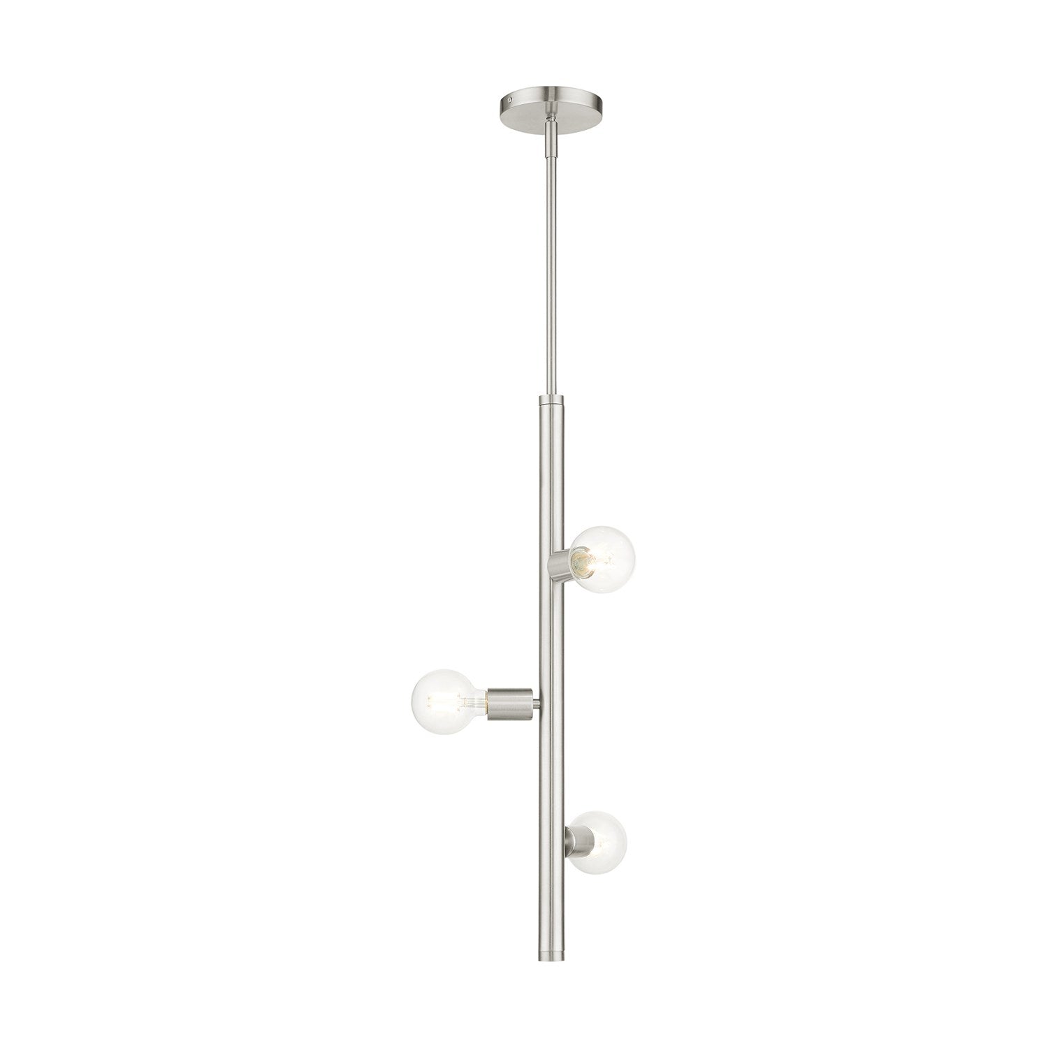 3 Light Brushed Nickel Pendant by Livex Lighting