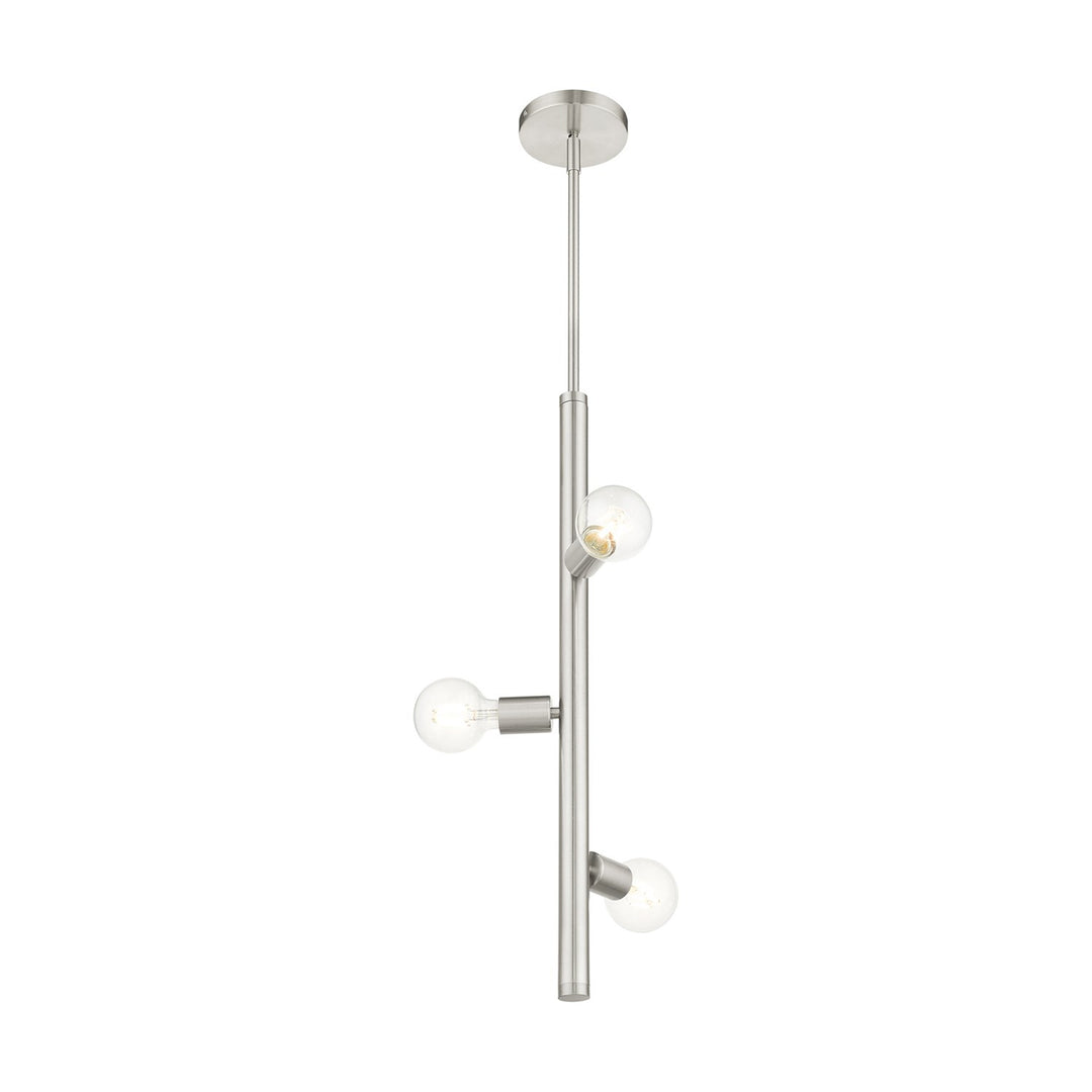 3 Light Brushed Nickel Pendant