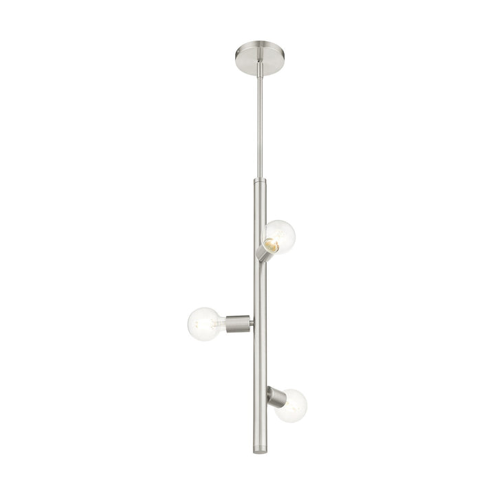 3 Light Brushed Nickel Pendant