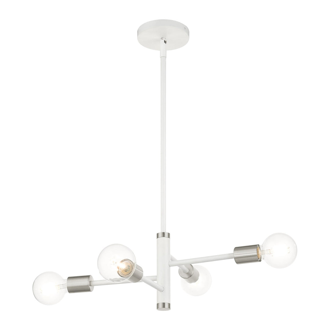 4 Light White Chandelier