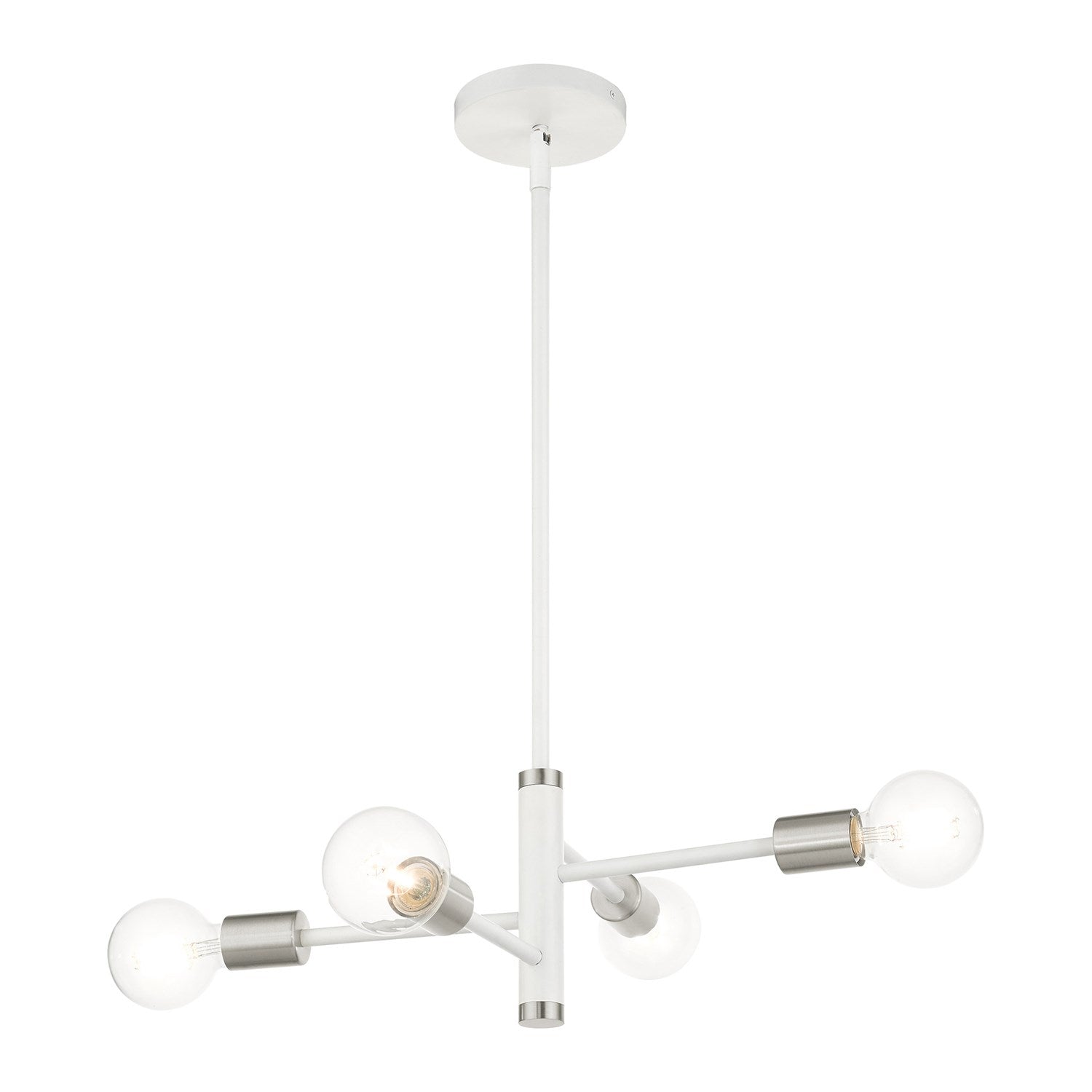 4 Light White Chandelier