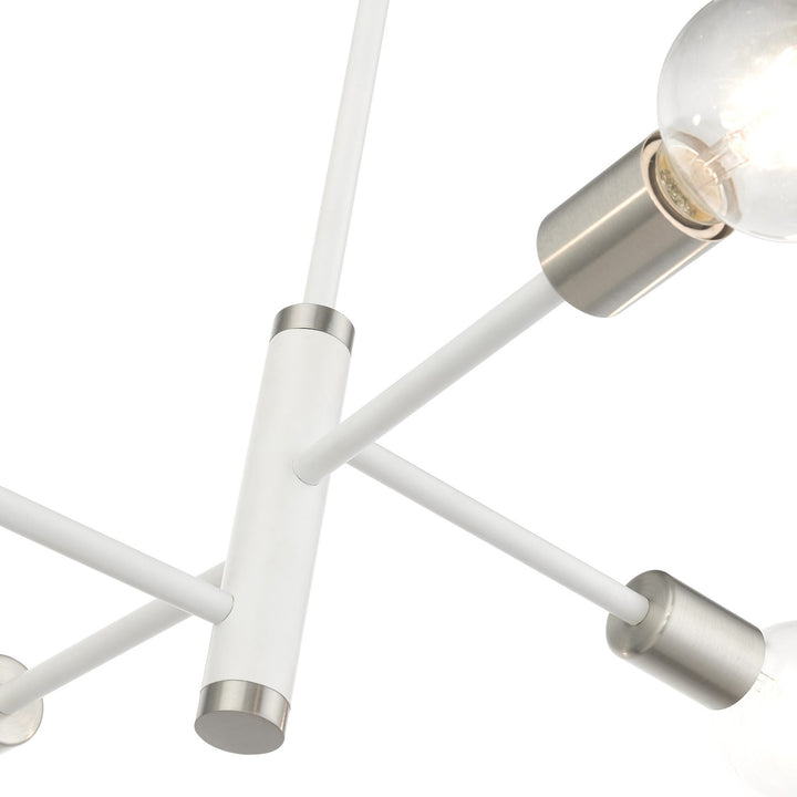 4 Light White Chandelier